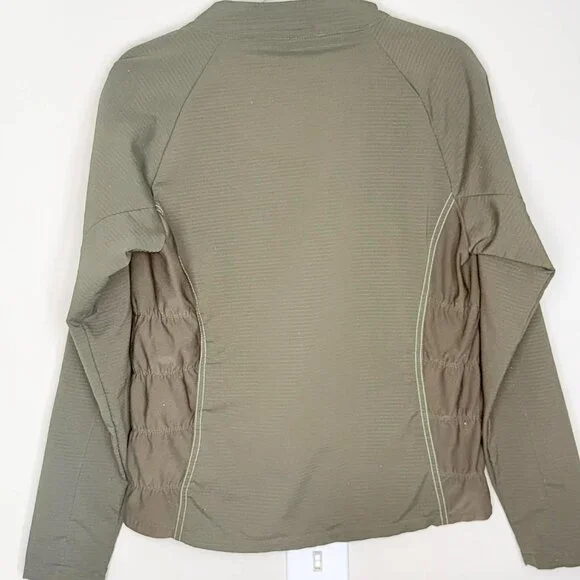 Nike Dri-FIT womens Taupe/olive green colored full zip Lightweight Jacket (1094) - Picture 5 of 8
